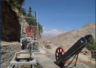 Aerial Ropeway for Army, Erection at Loading Point